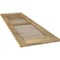Ekena Millwork 18W x 77H Americraft Two Equal Louver Exterior Real Wood Shutters, Unfinished, PR RW101LV18X77UNH - alternate 4